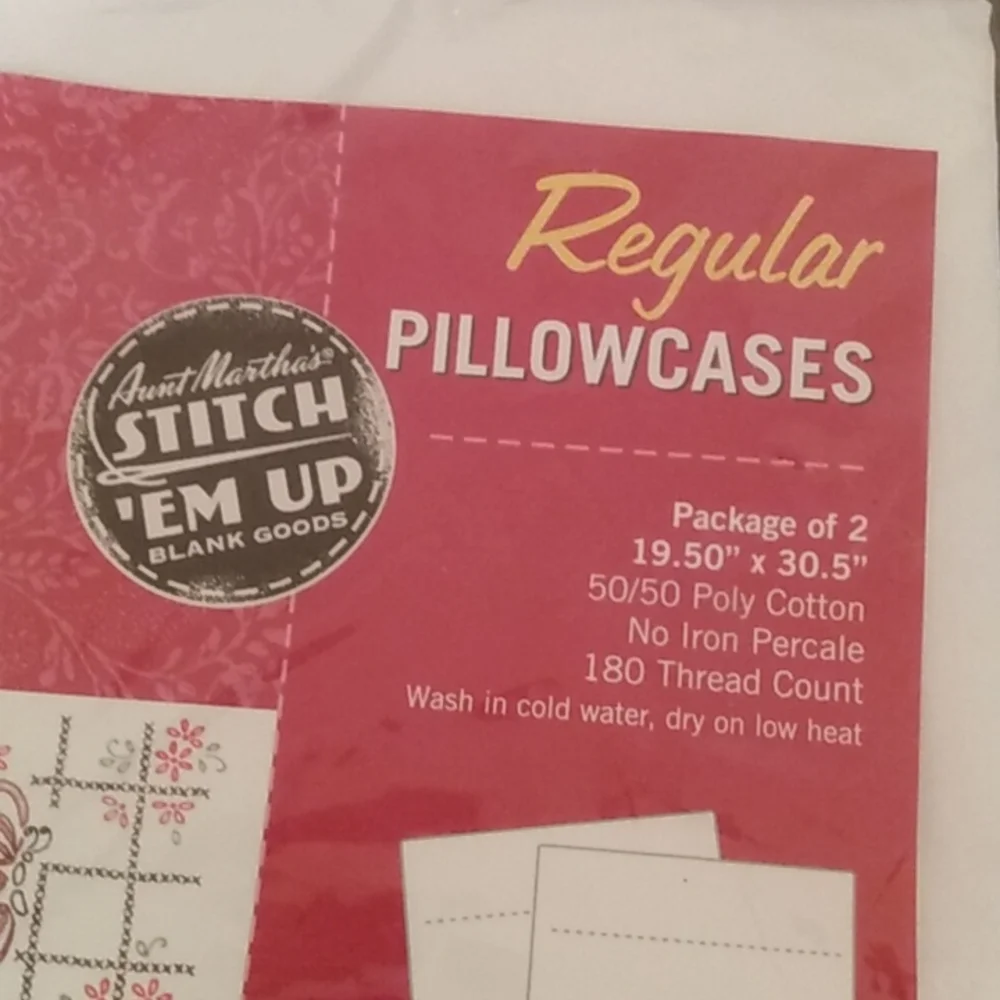Aunt Martha's Pillowcase Pair - Standard 20